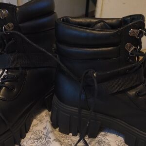 Women's Black Combat Boots